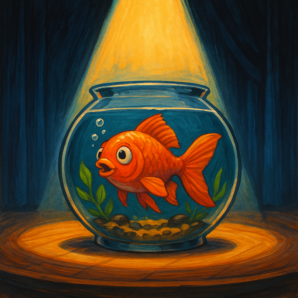Goldfish in spotlight